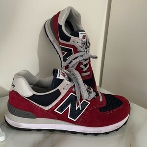 New Balance  Red and Gray Sneakers